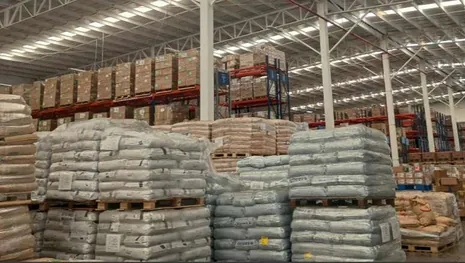 Stored goods at the PIQ warehouse in Querétaro